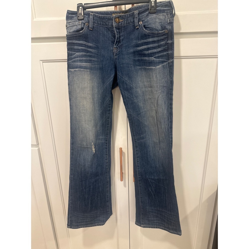 Express Women's BootcutJeans  Distressed Blue Denim Pants Stella Size 8r casual